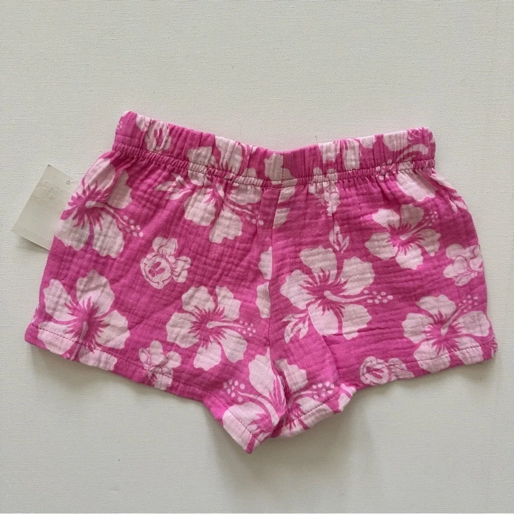Disney Pink Floral Shorts Size XS Girls